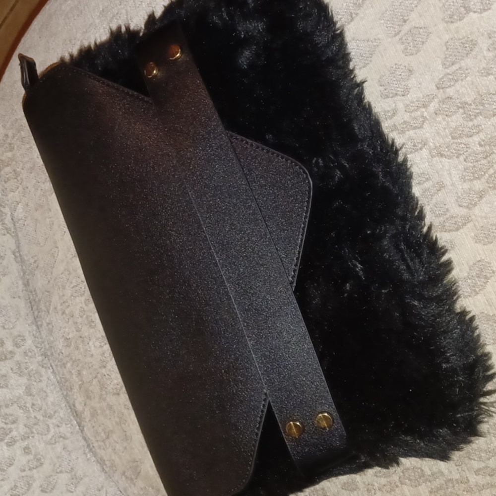 Mali+LiLi Fur & Leather Clutch